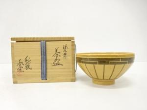 紀州焼　葵窯造　源氏車　茶碗